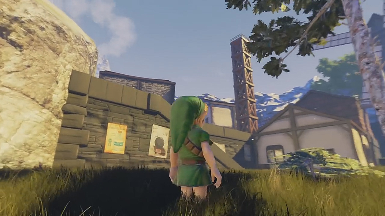Le village de Cocorico (Zelda 64: Ocarina of Time) sous Unreal Engine 4